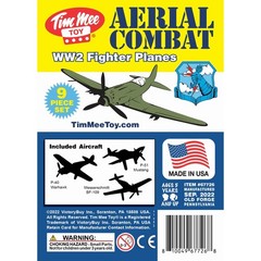 TimMee WW2 Fighter Ace Planes – OD Green 9pc Plastic Army Men Airplanes USA Made