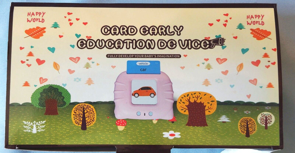 Happy World Card Early Education Device Talking Flash Cards 248 Words Blue