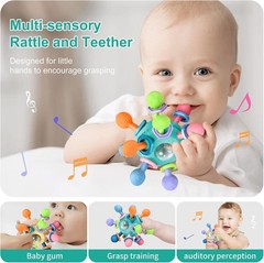 Baby Montessori Teething Toys for 0-6 6-12 Months BPA Free Sensory Toys for Babi