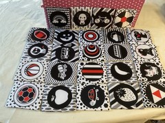 BLACK WHITE & RED HIGH CONTRAST TOUCH & FEEL FUN CARD SET, 24 PCS., WASHABLE