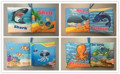 Baby Soft Cloth Books, Educational Activity Crinkle Books -Set of 6.