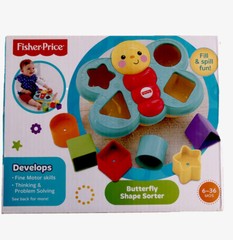 Fisher-Price-Butterfly Shape Sorter/Fine Motor/Thinking/Problem Solving-NEW-6M+