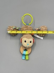 Infantino Go Gaga Brown Monkey Teether Plush Baby Stuffed Animal Toy