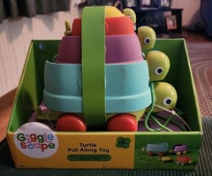 Gigglescape Turtle Pull-Along Toy – Classic Toddler Learning Toy (Open Box)