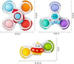Colorful Suction Cup Spinners for 1-2 Olds – Enhanced Hand-Eye Coordination