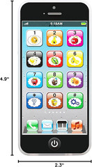 Toy Learning Play Cell Phone with 8 Functions and Dazzling Lights for Toddler Ba