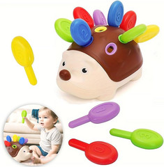 Fine Motor Skills Toys for Toddlers 1-3, Hedgehog Montessori Toys with Color Sor