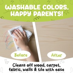 TinyGeeks 12 Color Egg Crayons – Palm Grasp Non-Toxic and Washable for Toddle…