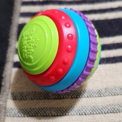 Bright Starts Sensory Textured Activity Ball Baby Toy, Multicolor, Unisex