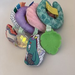 Infantino Spiral Car Seat Stroller Activity Toy Infant Crinkle Teether Animals