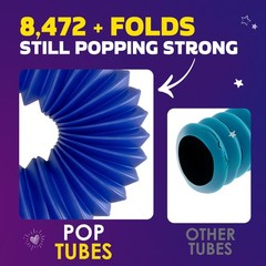 Nutty Toys Pop Tubes – Large 8-Pack Sensory Toys – Creative STEM Learning for…