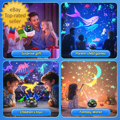 Dinosaur Toys for Kids 3-5, 【Remote+3 Films+93 Effects】 Dinosaur Toys for Kids 2