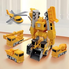Magnetic Transform Engineering Car Assembled Toys with Storage Box, Toys for Tod