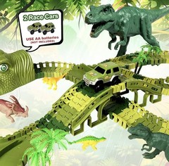 Dinosaur Track Toys, 266 PCS Dinosaur Toys for Kids 3-5