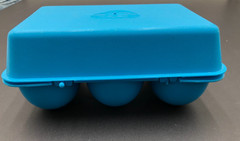 Vintage 6 Eggs & Blue Carton Shape & Color Matching Toy