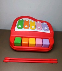 Piano & Xylophone 2 In One Musical Toddler Toy Kids Play Toy Red Pre-Owned