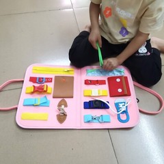Educational Kids Busy Board Sensory Activity Board for Montessori Learning Gifts