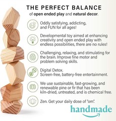 Eco-Friendly Stacking Stones Set – Natural Wood Blocks for Creative Thinking