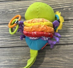 Infantino Pull Down Green Multicolor Caterpillar Music Playing Ring Toy Baby P