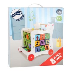Small Foot Baby Elephant Push Walker Wooden Activity Cube Center Toddler Toy
