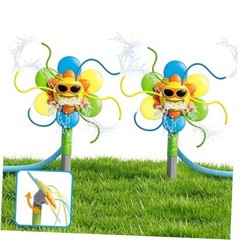 2 Pack Sunflower Water Sprinkler,Manual Rotating Flower Head Water Spray