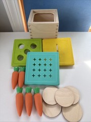 Lovevery Coin Bank Carrot Drop Box Wood Toy Montessori From Babbler Kit Complete