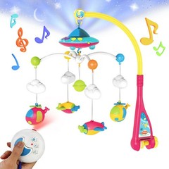Baby Mobile Crib Music Light Galaxy Projection 108 Songs For 0-12 Months Newborn