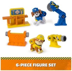 , Power Tool Pups, Rubble & Wheeler Toy Figures with 2 Construction Tools & 2