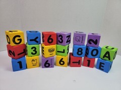 Toys R Us Soft Foam Alphabet Number Animal Blocks Lot 23 Toddler Learning