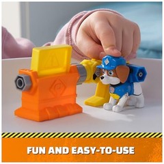 , Power Tool Pups, Rubble & Wheeler Toy Figures with 2 Construction Tools & 2