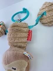 Infantino Go Gaga Brown Monkey Teether Plush Wooden Stroller Crib Baby Toy