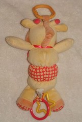 Koala Baby Giraffe Plush Pull Toy Crib Stroller Clip Yellow Orange Rattle