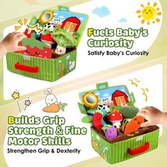 Baby Sensory Garden Plush Toy – Soft Fruits Vegetables for 6-12 Months