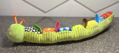 LIGHTDESIRE Musical Caterpillar Baby Toy, Stuffed Animal with Ruler & Bell-Green