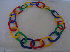 Vintage Discovery Toys 20 Boomering Links Flexible, Durable High Quality Plastic