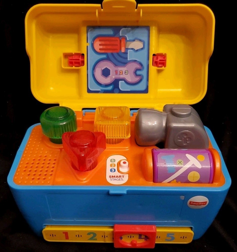 Fisher-Price Laugh & Learn Smart Stages Toolbox 6-36M Songs Phrases Lights Talks