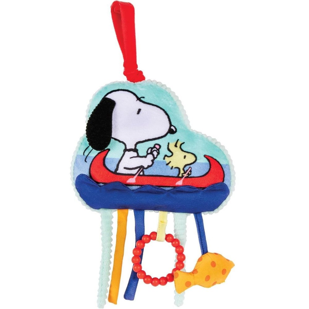 Peanuts Snoopy 12-Inch On-the-Go Pulldown Soft Activity Ziggle Teether Toy