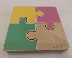 LOVEVERY Chunky Wooden Jigsaw Puzzle Complete from Companion 22-24 Months Kit