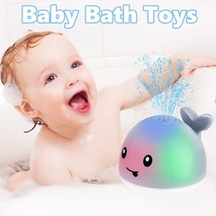 Toddla Whale Bath Toy Sprinkler – Water Pool Toys for Toddlers Small, Grey