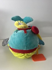 Dolce Play & Learn Whale Plush Interactive Baby Toy Textured Zipper Motor Skills