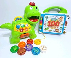 VTech Chomp Count Dino Educational Toy & Learning Friends 100 Words Book Numbers
