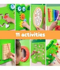 SPARK & WOW Crocodile Activity Wall Panels – Ages 18m+ – Montessori Sensory T…