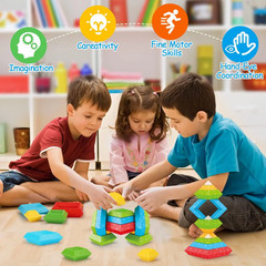 Toddler Stacking Building Blocks Educational Toys, Montessori Activities Learnin
