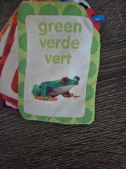 BABY EINSTEIN Take Along Discovery Cards Clip-on 10 Images Crinkle Teether Toy.