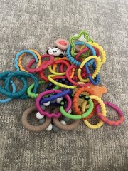 Multicolor Baby Teether Ring Lot, Unisex Motor Skills & Hand-Eye Coordination