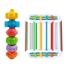 2 in 1 Montessori Baby Toy Fruit Cutting Sensory Learning Block Game
