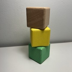 Lovevery Explorer Play Kit 9-10m Baby Stacking Blocks Wood Wooden First Green