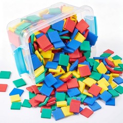 800 Pcs Foam Square Counters Color Tiles Square Color Sorting Tiles Math Coun…