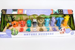 FAO Schwarz Nature Numbers Counting Puzzle Toy Stack & Count 76 Pieces