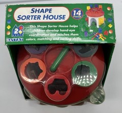 NIB Battat Shape Sorter House Toy Color and Shape Sorting 6 Keys 12 Shapes New
